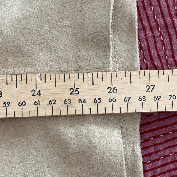 George women’s size 12 microsuede Tan below the knee midi Skirt - Picture 7 of 13